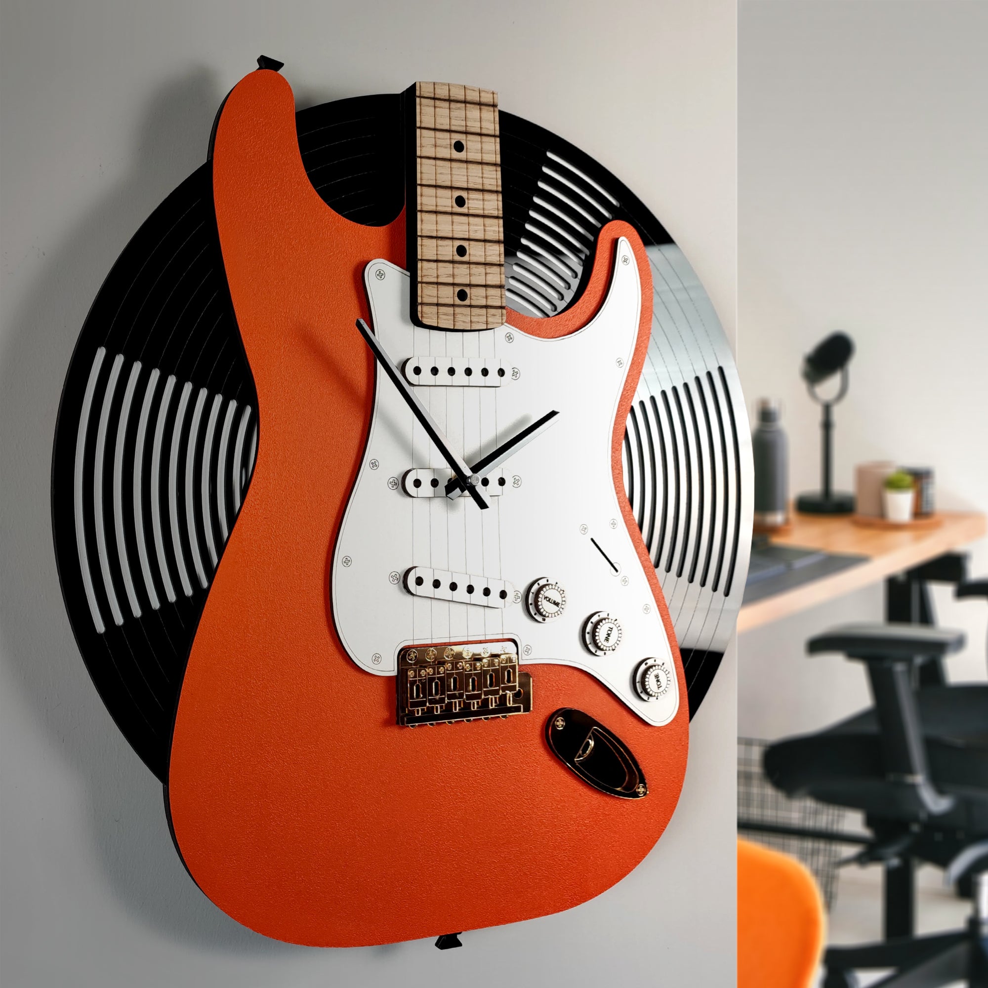 Stratocaster Elektro Gitar Duvar Saati
